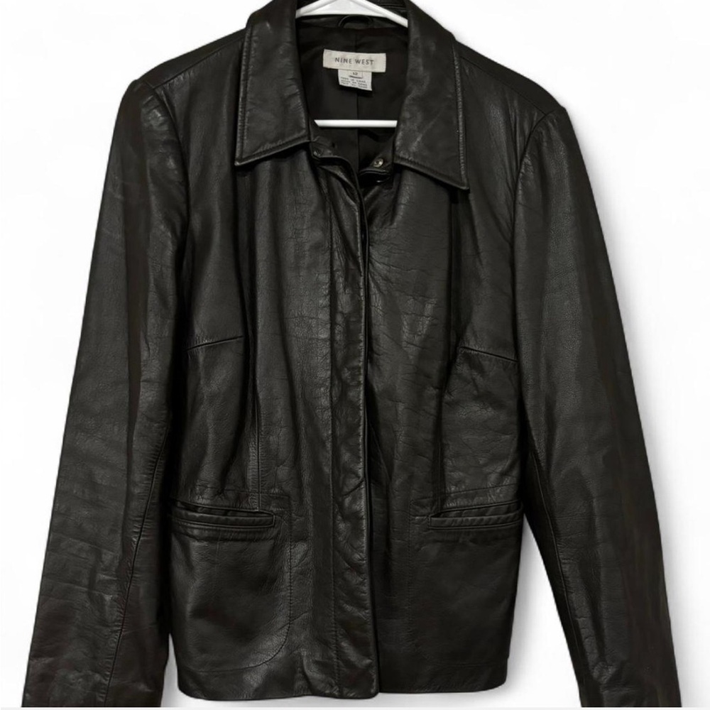 Dark Brown Vintage Nine West Leather Jackst